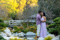 Sacsy and Mark Engagement Photos Japanese Friendship Garden